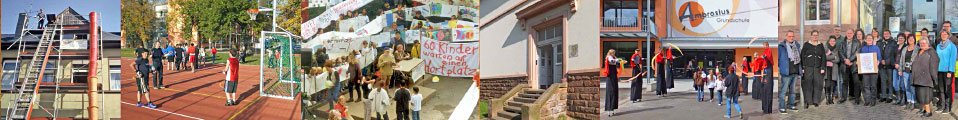 Menschen und Häuser im Stadtviertel